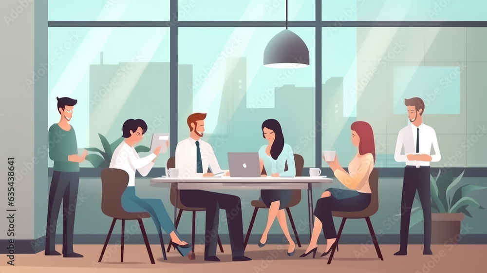 Office meeting, discussion Office meeting, discussion