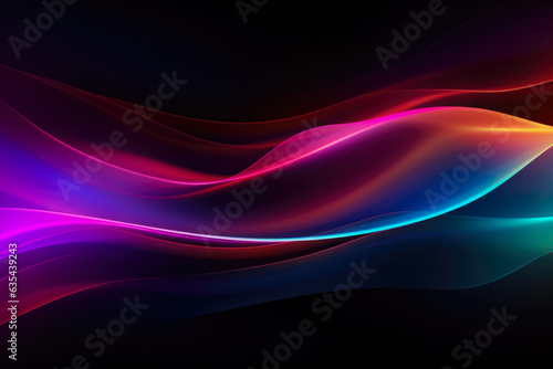 Holographic Gradient On Matte Black Background Smooth Dark Mood Created By Artificial Intelligence