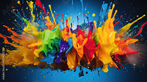 abstract colorful splashes background © RDO