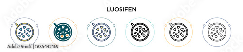 Luosifen icon in filled, thin line, outline and stroke style. Vector illustration of two colored and black luosifen vector icons designs can be used for mobile, ui, web
