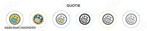 Guotie icon in filled, thin line, outline and stroke style. Vector illustration of two colored and black guotie vector icons designs can be used for mobile, ui, web