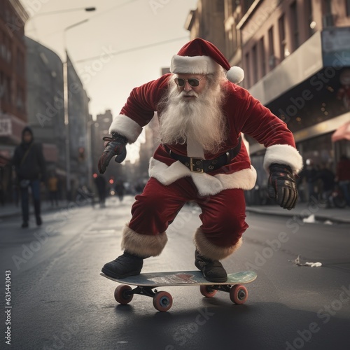 Ho-Ho on Wheels: Santa's High-Octane City Skateboarding