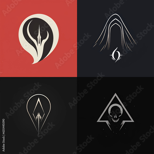 set of icons logo design