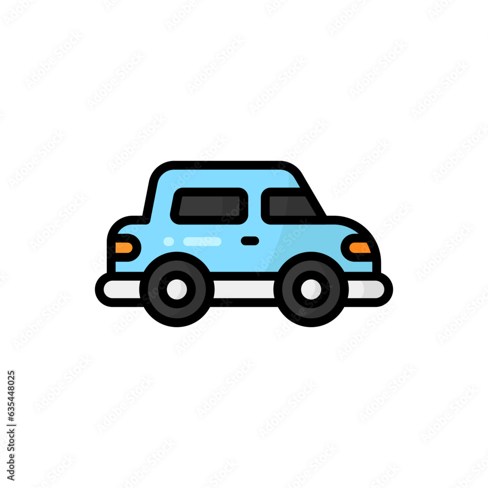 Simple Car lineal color icon. The icon can be used for websites, print templates, presentation templates, illustrations, etc