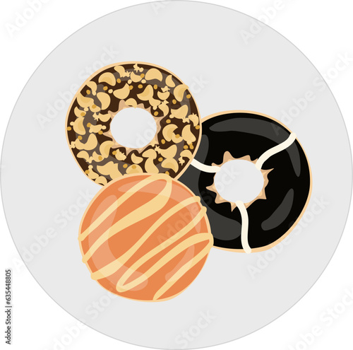 Mango, almond, and chocolate oreo doughnut