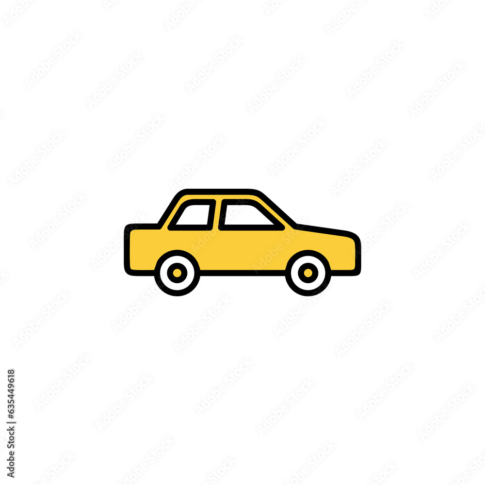 Car icon vector for web and mobile app. car sign and symbol. small sedan