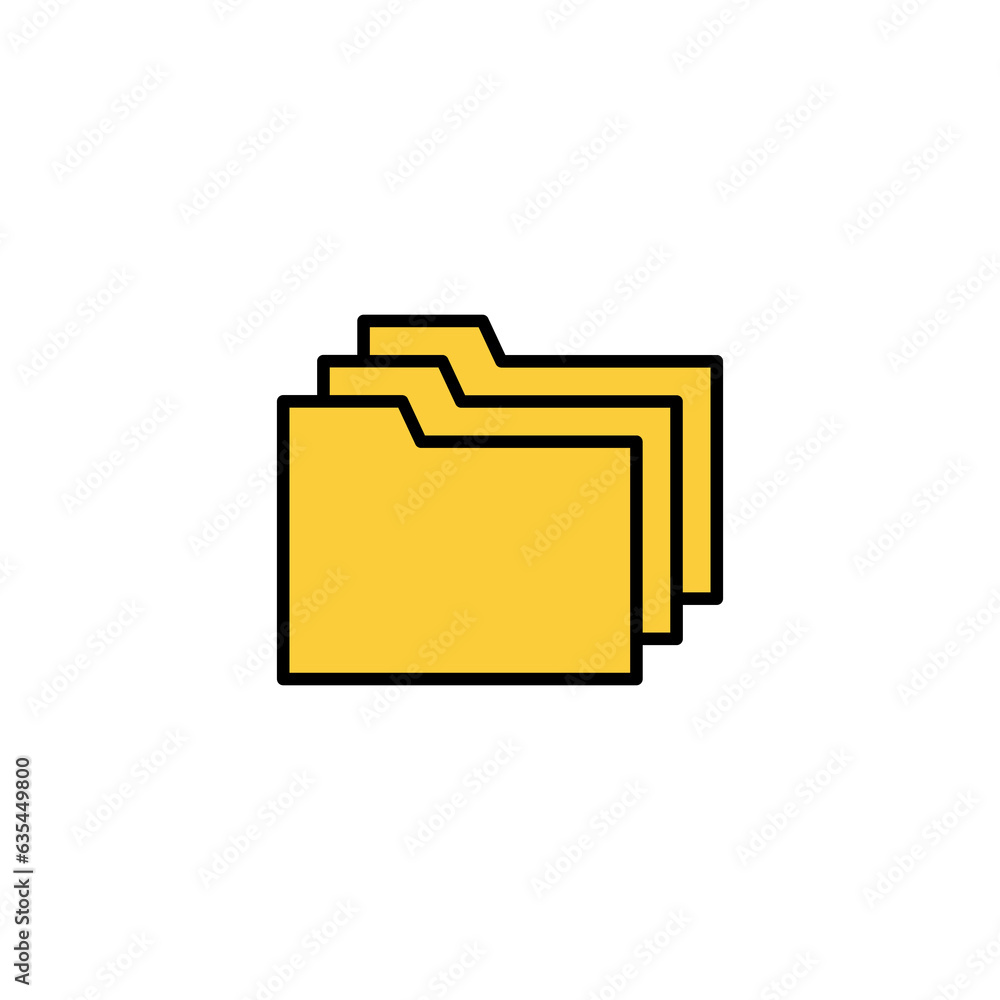 Folder icon vector for web and mobile app. folder sign and symbol Folder icon vector for web and mobile app. folder sign and symbol
