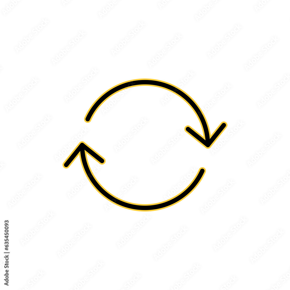 Refresh icon vector for web and mobile app. Reload sign and symbol. Update icon. Refresh icon vector for web and mobile app. Reload sign and symbol. Update icon.
