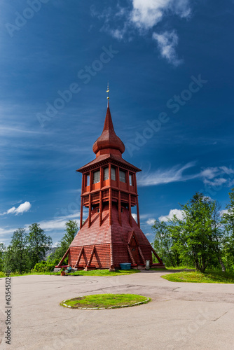 Kiruna, Norbottens Län, Sweden,  - 27. July 2023 - Historical Church