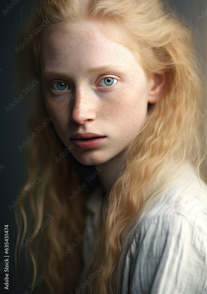 portrait of young ginger woman, ai generated portrait of young ginger woman, ai generated