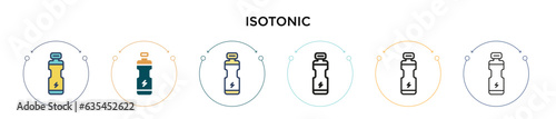 Isotonic icon in filled, thin line, outline and stroke style. Vector illustration of two colored and black isotonic vector icons designs can be used for mobile, ui, web