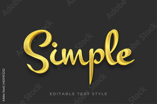 Simple 3d text effect, luxury style effect