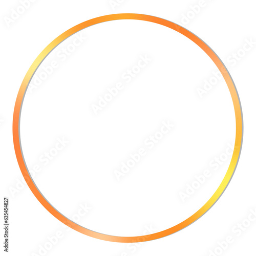 Glossy Orange Circle. Can be used as a Text or Photo Frame.
