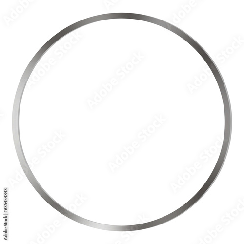 Glossy Gray Circle. Can be used as a Text or Photo Frame.