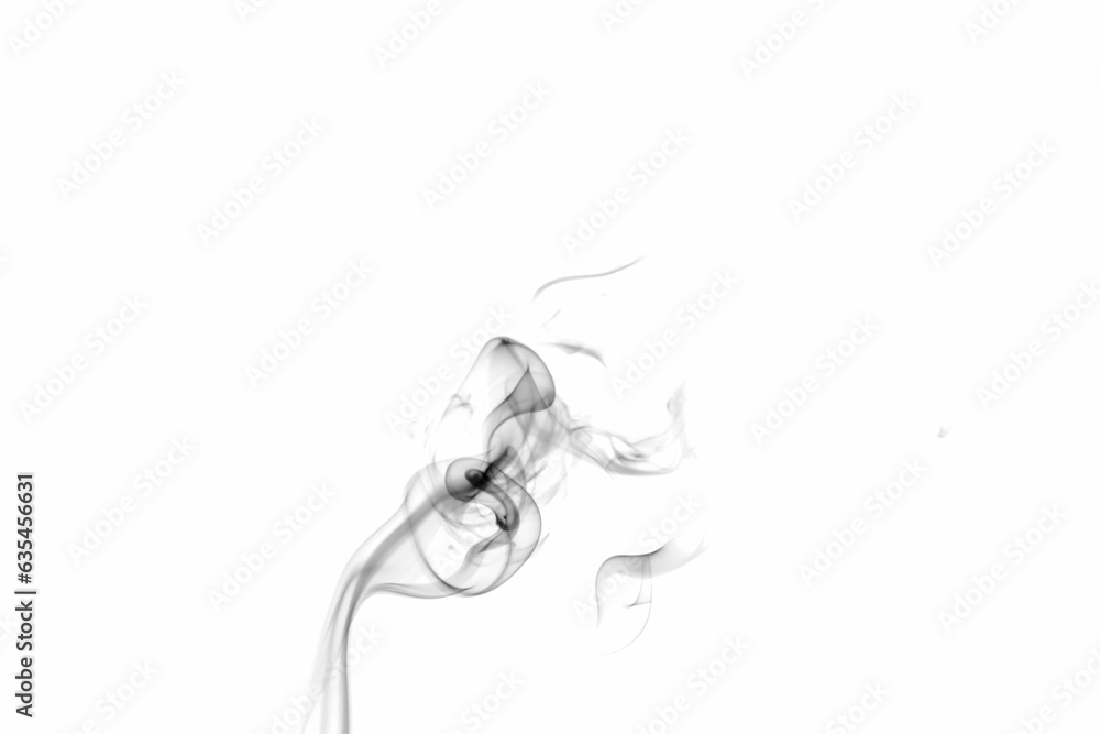 Fototapeta premium Black smoke on white background