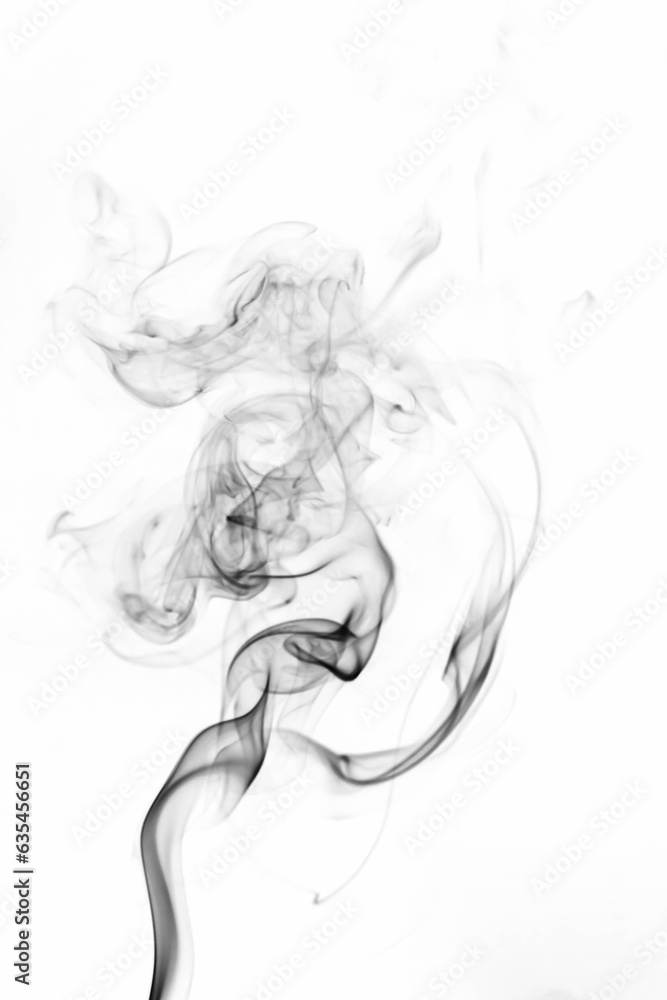 Fototapeta premium Black smoke on white background
