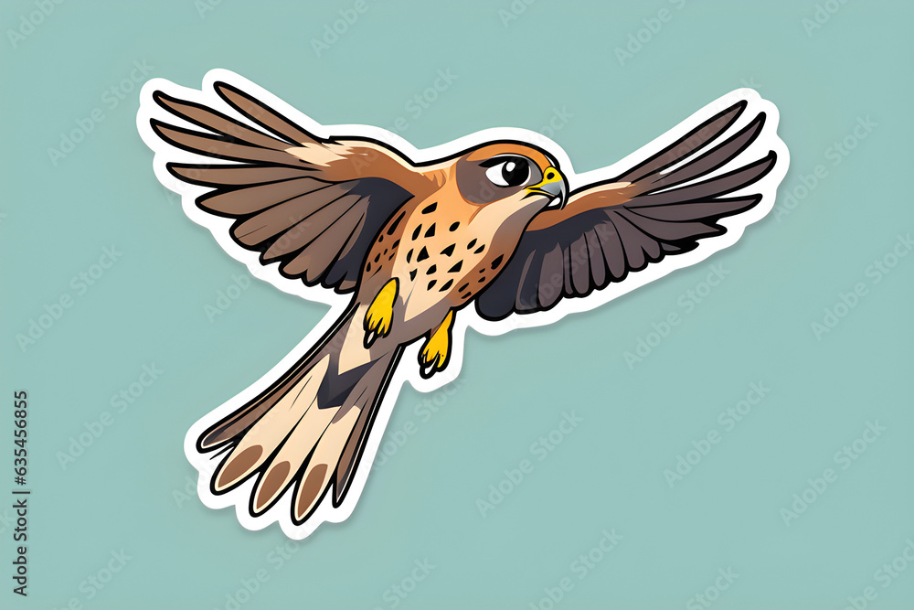 Naklejka premium kestrel in flight