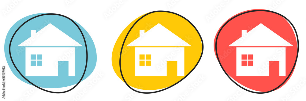 Button Banner für Website oder Business: Haus oder Immobilien Button Banner für Website oder Business: Haus oder Immobilien