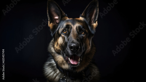 A smart police dog. Police dog. Sniffer Dog. Generative Ai