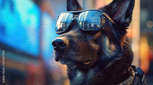A smart police dog. Police dog. Sniffer Dog. Generative Ai