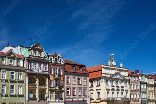 facade of a historic tenement house in the Old Market in the city of Poznan