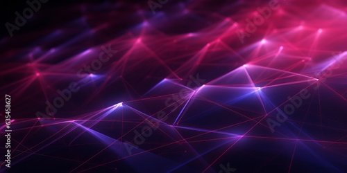 Flickering dance of dark violet and red lines, Generative AI