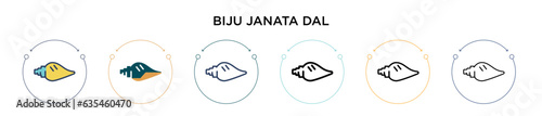 Biju janata dal icon in filled, thin line, outline and stroke style. Vector illustration of two colored and black biju janata dal vector icons designs can be used for mobile, ui, web