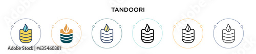 Tandoori icon in filled, thin line, outline and stroke style. Vector illustration of two colored and black tandoori vector icons designs can be used for mobile, ui, web
