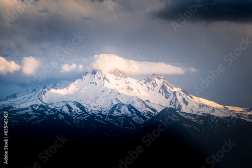 Erciyes mountain, sunset