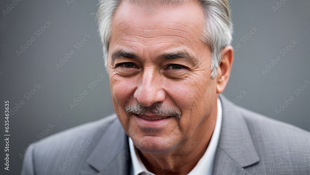 portrait of a smiling businessman .Generative AI