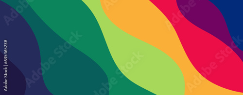 Abstract colorful background. Colorful waves background. Smooth wavy rainbow color fluid background design. Colorful swirls dynamic background design. Vector background illustration