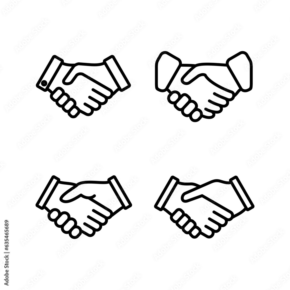 Hand shake icon vector. business handshake. contract agreement. partnership Hand shake icon vector. business handshake. contract agreement. partnership
