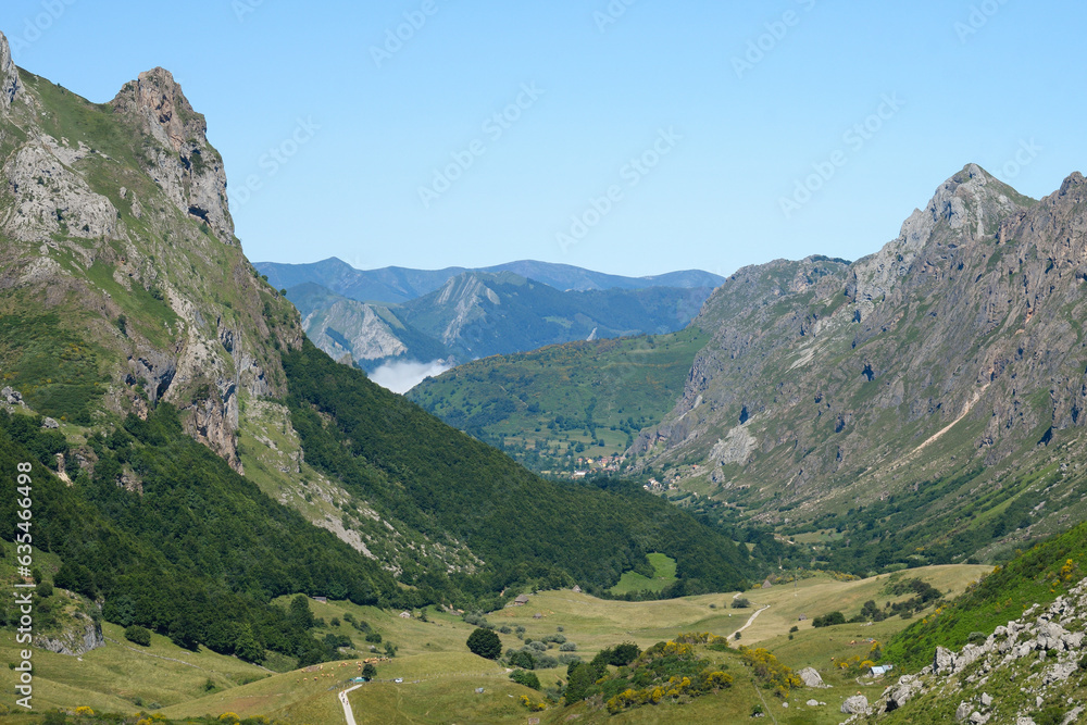 Valley of the Lake and mountains of Somiedo, Asturias