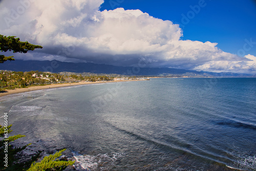 Winter storms turn Santa Barbara coastline green