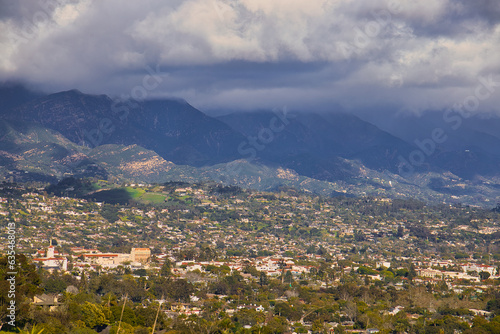 Winter storms turn Santa Barbara coastline green © L. Paul Mann