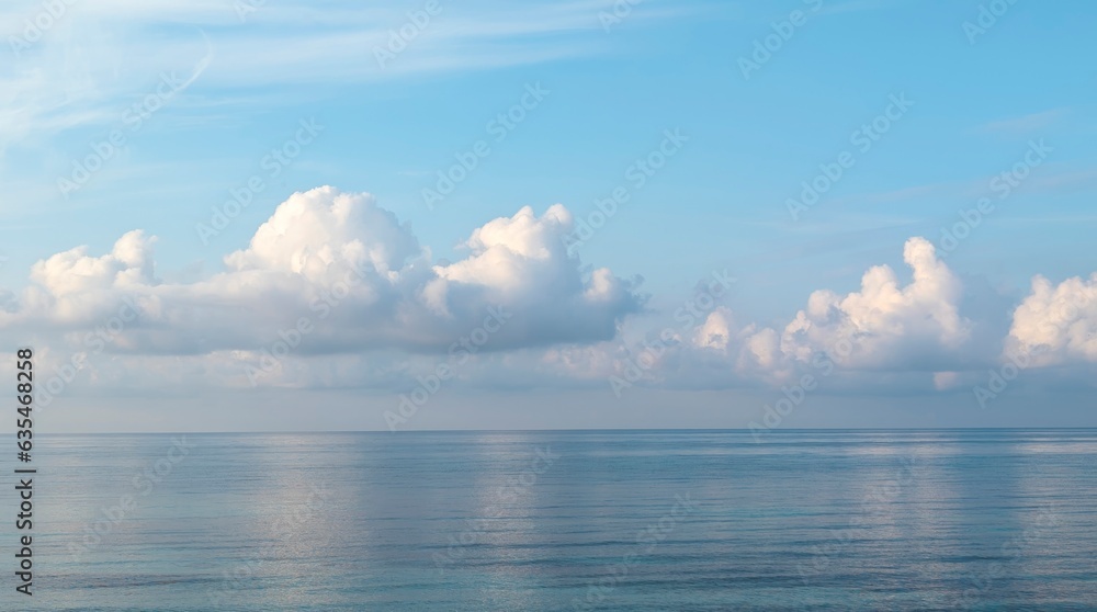 calm sea with blue sky and white clouds calm sea with blue sky and white clouds