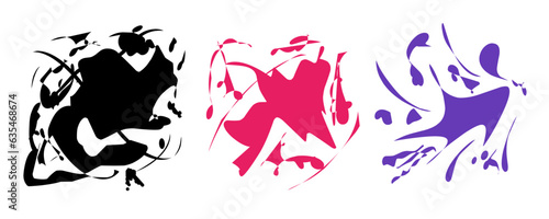 Black ink splash paint vector