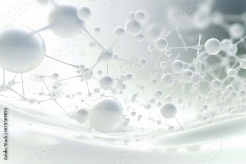 White background of molecular connections