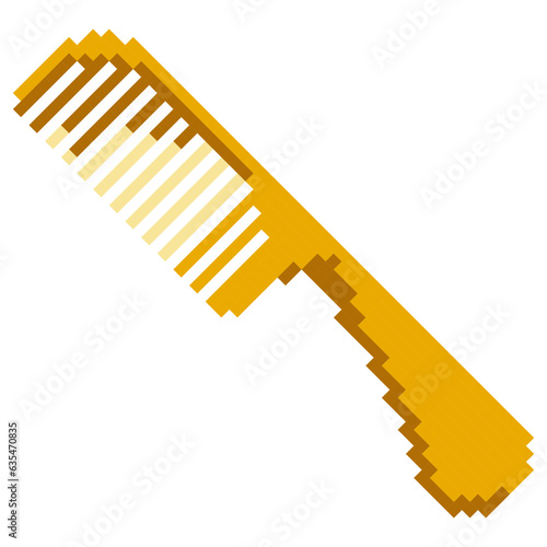 Comb cartoon icon in pixel style