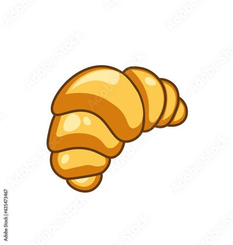 croissant isolated on white background