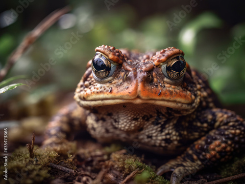 Toad portrait created with Generative AI technology