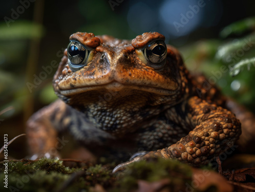 Toad portrait created with Generative AI technology
