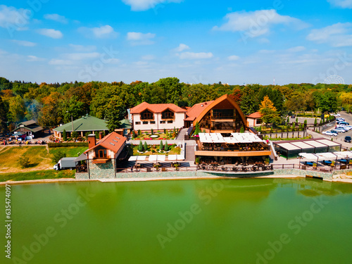 Kurortnoe lake aerial panoramic view, Nalchik photo