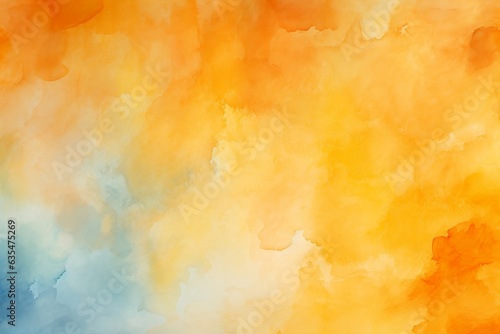 Orange watercolor art background: Modern minimalist, Generative Ai © zainab