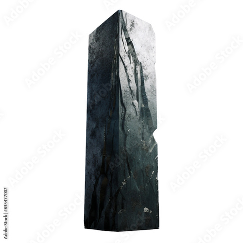 Monolith stone. isolated object, transparent background photo