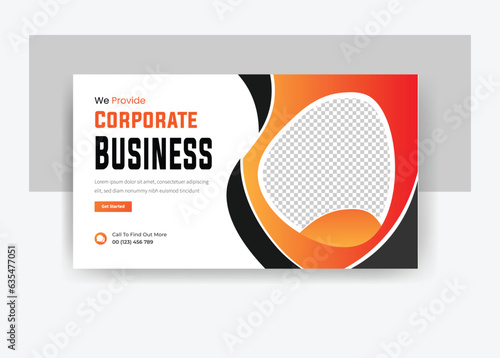 We provide corporate business YouTube thumbnail design and creative banner template 