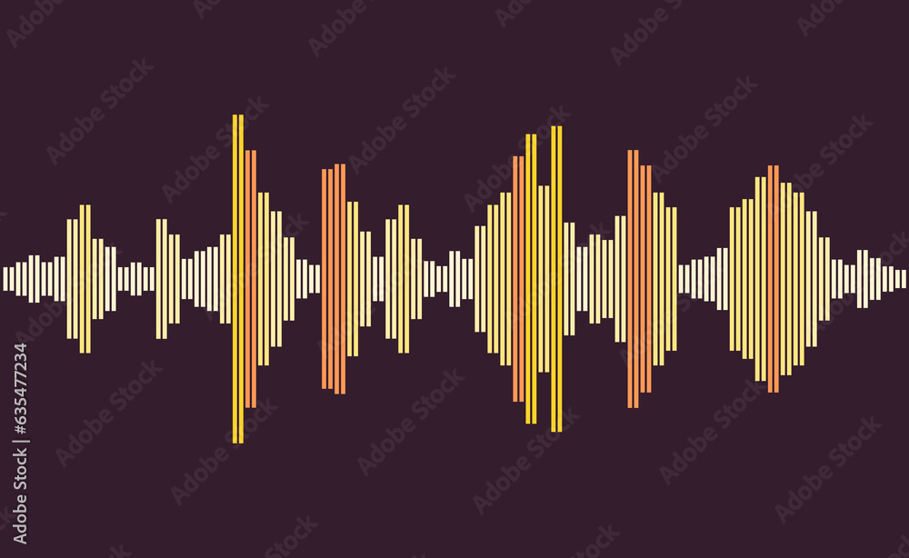 Abstract sound wave graph pattern