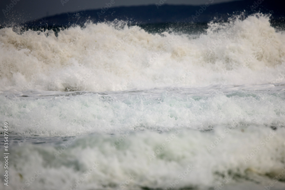 Abstract landscape with sea waves at the shore on a windy day. Abstract landscape with sea waves at the shore on a windy day.