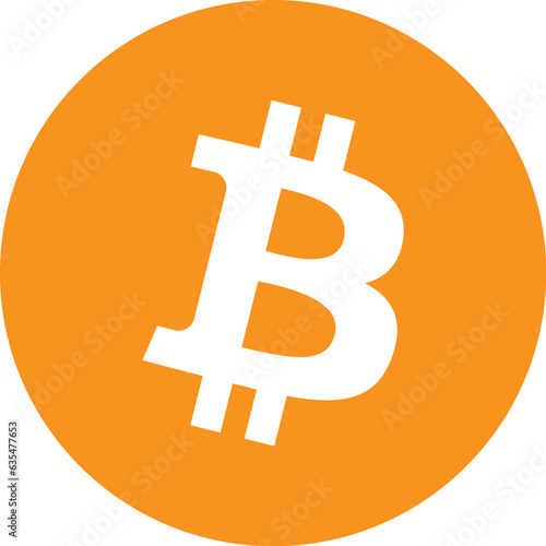 bitcoin logo, white with an orange circle