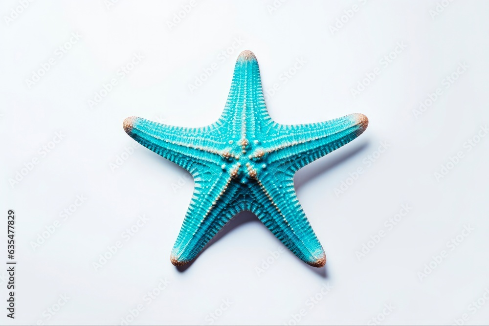 Blue Starfish - A Stunning Marine Animal against a White Background, Perfect for Beach-Themed Decorations and More: Generative AI Blue Starfish - A Stunning Marine Animal against a White Background, Perfect for Beach-Themed Decorations and More: Generative AI